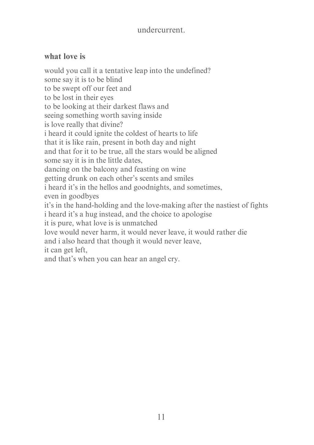 undercurrent (poetry book)