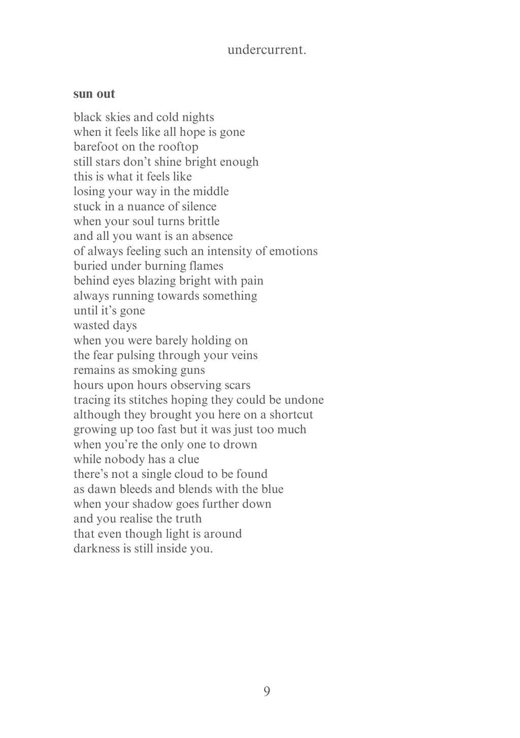 undercurrent (poetry book)