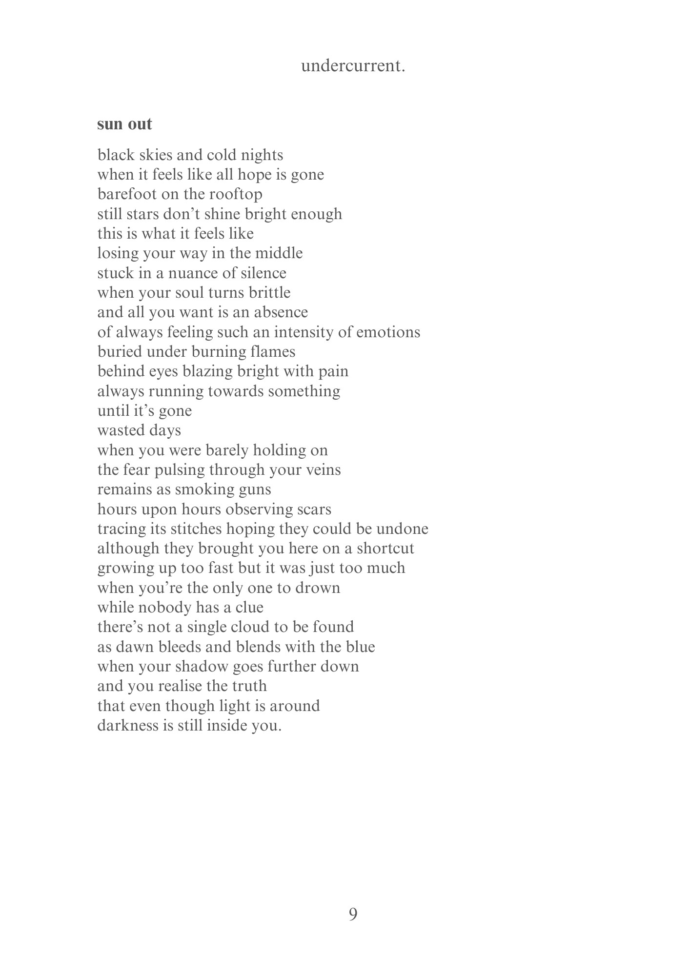 undercurrent (poetry book)